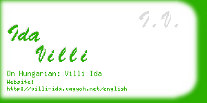 ida villi business card